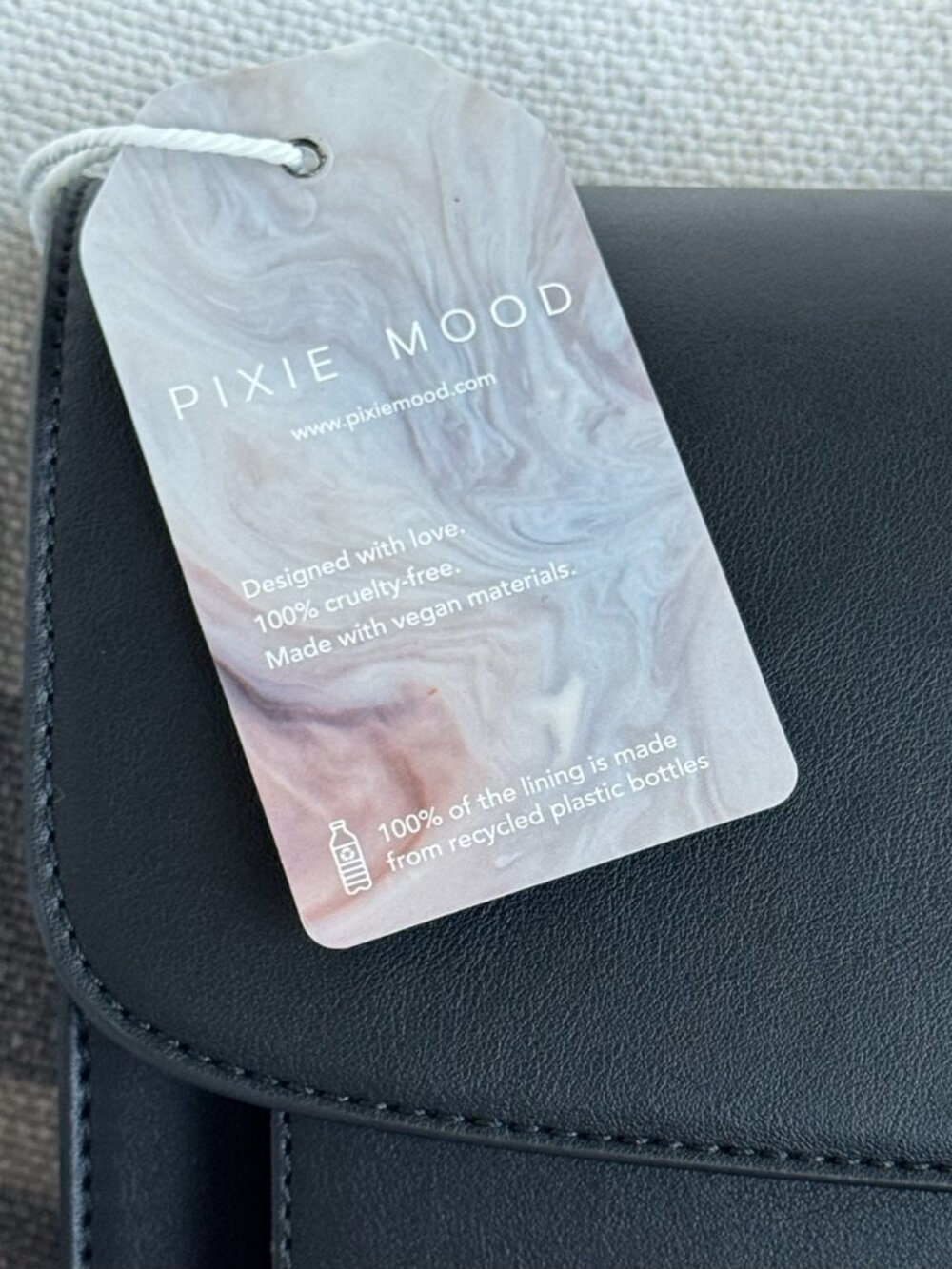 Pixie‎ Mood Vegan Leather Black Crossbody Bag